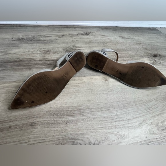 Bakers Alena Silver & Black Rhinestone Embellished Pointed Toe Flat Shoes Size 7 - Picture 7 of 7